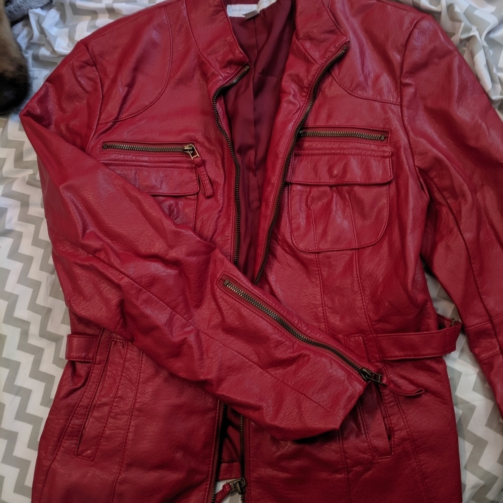 Killer Red Leather Jacket NY&Co